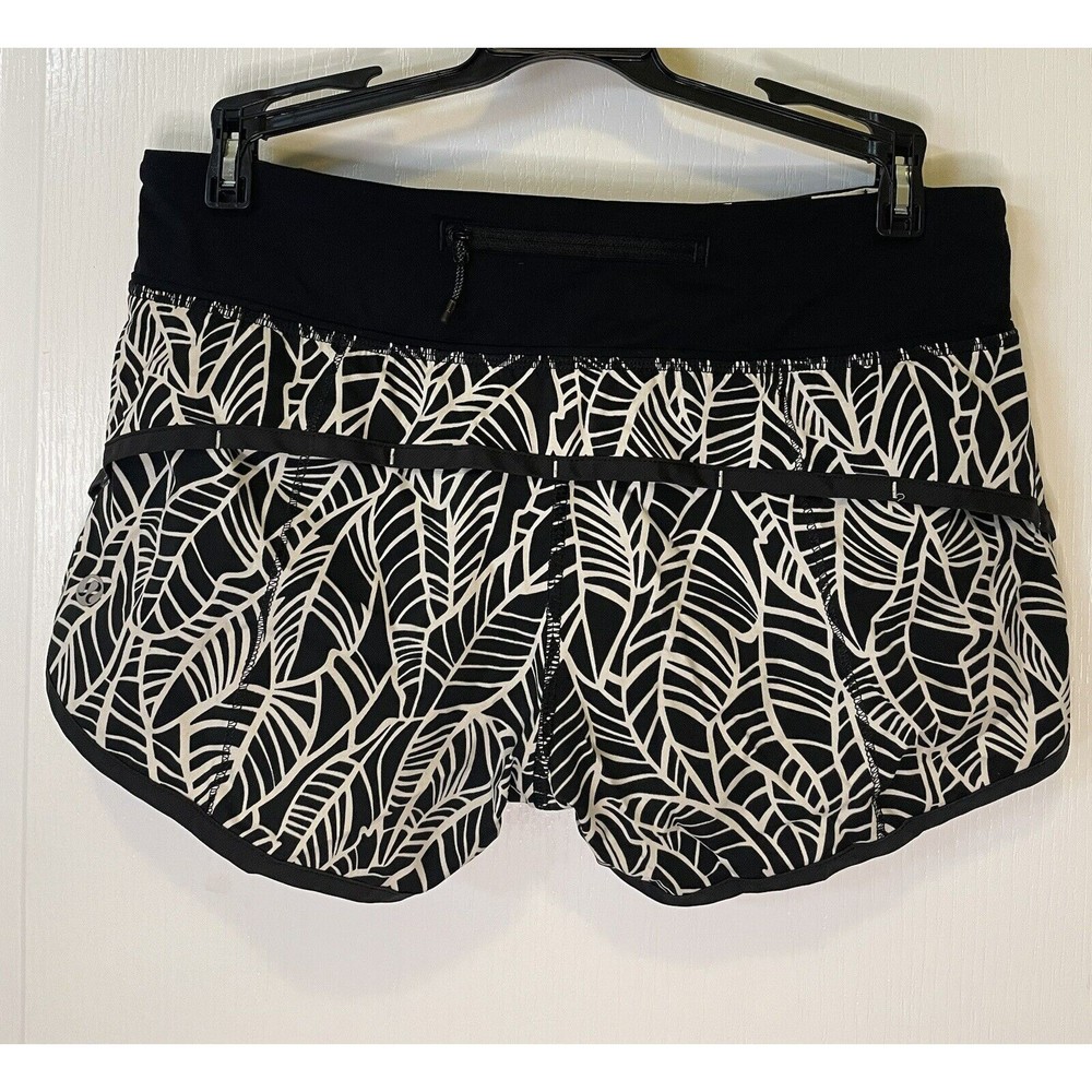 Lululemon Women’s Run Speed Up Short Palm Leaf Print Size 4